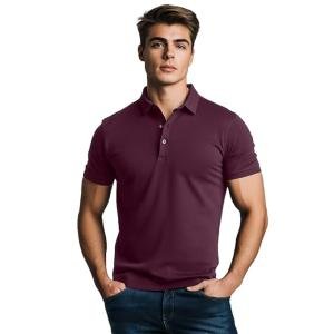Men's Solid Regular Fit Polo T-Shirt Cotton Casual Collar T-Shirt for Men
