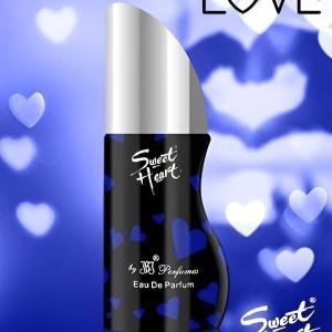 Sweet Heart Paris Blue Eau De Parfum for Women - 30ml | Long-Lasting Luxury Fragrance | Premium Heart-Print Designer Bottle
