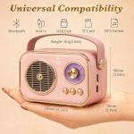 Rock Music RM-BT-636 Portable Bluetooth Speaker | Retro Design | 6 Hours Playtime | AUX, USB & TF Card Support