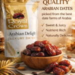 Royal Crown Arabian Delight Luxury Dates | Premium Quality | Naturally Sweet & Juicy | Nutrient Rich