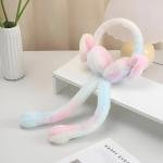 Cute Bunny Ear Plush Earmuffs with Long Scarf for Kids & Girls | Soft Winter Wear | Pastel Multicolor