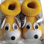 Sunrise Newborn Baby Soft Booties | Cute Animal Face | Winter Wear | Anti-Slip | 0–6 Months