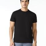 Men's Solid Round Neck T-Shirt Pack of 2 Casual Short Sleeve Cotton T-Shirts for Men