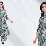 Zoya Fashion Women Printed Coord Set | 2 Piece Kurti & Pant Set | Ola Foil Floral Print | Regular Fit.