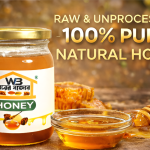 WB Fresh Harvest 100% Pure Natural Honey | Raw & Unprocessed | No Added Sugar | 500g Glass Jar